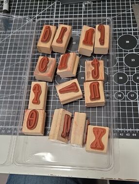 Taffy Alphabet Wood Mounted Rubber Stamp Set